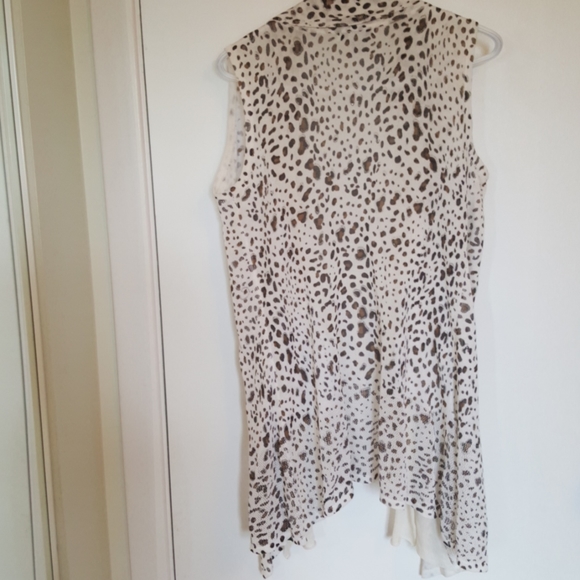 Alberto Makali leopard print sleeveless long vest - Picture 2 of 5